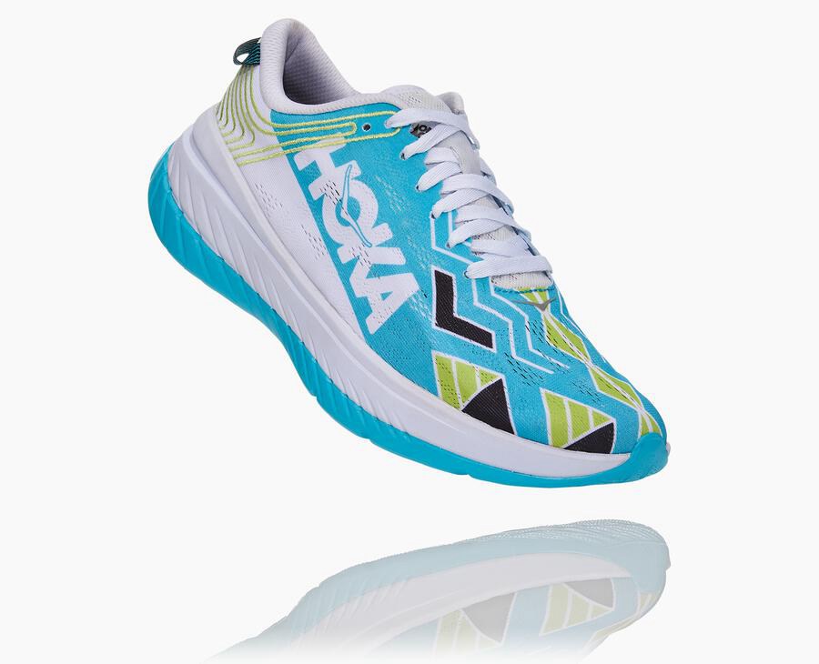 Tenis Hoka One One Feminino Azuis/Branco - Ironman Kona Carbon X - 278-TWIFDA